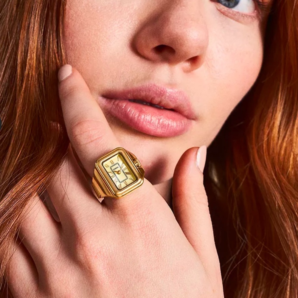 Fossil Gold Ring Watch
